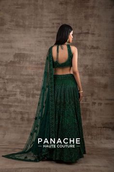 Green Color Wedding Lehenga GULNAR Green Color Wedding, Bridal Lehenga Online, Curated Outfit, Add Sleeves, Saree Gown, Lehenga Online, Women Around The World, Color Wedding, Wedding Lehenga