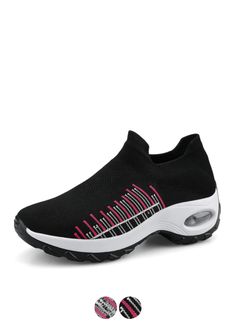 Mandy Women's Breathable Platform Walking Slip-on Shoes | Ultrasellershoes.com – Ultra Seller Shoes Comfortable High-top Slip-on Sneakers For Spring, Trendy Breathable Slip-on Sneakers With Round Toe, Black Walking Shoes For Spring Sports, Fabric Sneakers With Cushioned Footbed And Round Toe, Comfortable Black Slip-on Sneakers For Spring, Black Comfortable Slip-on Sneakers For Spring, Breathable Textile Slip-on Sneakers For Spring, Fabric Sneakers With Round Toe For Sports, Fabric Round Toe Sneakers For Sports