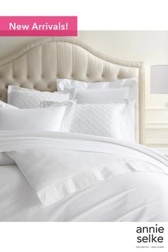 Our Classic 500-Thread-Count, 100% Egyptian Cotton Percale Duvet Cover In A Brilliant White Is Smooth Yet Crisp, Making It The Ideal Foundation For A Stylish, Tailored Bed. Percale Duvet Cover, White Duvet Cover, Top Of Bed, Full Duvet Cover, Coverlet Bedding, Storage Stool, White Duvet Covers, White Duvet, Bookcase Storage