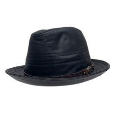 Looking for a stylish and unique leather fedora hat? Look no further than the Balboa! This hat is made from high quality leather and features a brim 1 3/4" wide and a crown 3 3/4" tall. The unique brown band adds a touch of style, while the black and brown colors make it versatile for any outfit. Leather Brim 1 3/4" Crown 3 3/4" Featherweight Sizing Info Brim 1 3/4" Crown 3 3/4" For detailed sizing info, click here to watch a short, informative video. We offer FREE EXCHANGES/RETURNS in case you Brown Cowboy Hat, Hats For Big Heads, Leather Cowboy Hats, American Hat Makers, Black Cowboy Hat, Outback Hat, Black Cowgirl, Felt Cowboy Hats, Black Cowboy