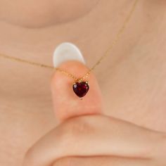 "Love is the shortest distance between two hearts. Bring this distance together with our heart necklace. Garnet Heart Necklace, 14K Solid Gold Heart Necklace,Valentines Day Gift,Design Necklace,Heart Jewerly,Love Heart Necklace ,Anniversary Gift Garnet is the birthstone for those born in January. https://artdiamonds.etsy.com/listing/1557295253/heart-garnet-ring14k-solid-gold?utm_source=Copy&utm_medium=ListingManager&utm_campaign=Share&utm_term=so.lmsm&share_time=1693582922888 https://artdiamonds.etsy.com/listing/1557312723/14k-solid-gold-garnet-heart?utm_source=Copy&utm_medium=ListingManager&utm_campaign=Share&utm_term=so.lmsm&share_time=1693583936858 F E A T U R E S * Made to Order. * Gold KT: 14K * Choice of Gold Color: Yellow Gold, Rose Gold, White Gold * Pendant Height: 9,14 mm / 0.36 Double Heart Birthstone Necklace Gift For Her, Anniversary Heart Pendant Birthstone Necklace, Heart Pendant Birthstone Necklace For Anniversary, Heart Pendant Birthstone Necklace For Wedding, Dainty Birthstone Jewelry For Valentine's Day, Dainty Birthstone Necklace For Valentine's Anniversary, Dainty Heart Birthstone Necklace For Valentine's Day, Fine Jewelry Heart Necklace With Birthstone, Double Heart Birthstone Necklace For Her