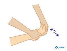 two hands are holding each other with the help of an arrow pointing towards them,