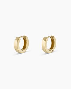 Because solid gold will always be in style. Classic, solid gold huggie hoop earrings suit every mood and occasion. Wear your huggie hoops in first, second or third piercings. Make it a single Product Details 14k solid gold 9.5 mm profile diameter 2.3 mm wide and 1.6 mm thick Hinge post closure | Rose Huggies Earring, Women's by gorjana Classic 14k Gold Filled Huggie Earrings For Anniversary, Classic Stackable Hoop Huggie Earrings, Classic Stackable Huggie Earrings, Everyday Gold Stackable Huggie Earrings, Gold Stackable Huggie Earrings For Everyday, Elegant Yellow Gold Stackable Huggie Earrings, Stackable Yellow Gold Hoop Earrings Fine Jewelry, Classic 14k Gold Filled Yellow Gold Huggie Earrings, 14k Gold Stackable Huggie Earrings As A Gift