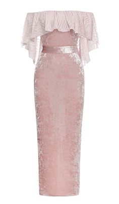 Ruffled Bandeau Satin Maxi Dress in Pink Elevate your style with this stunning Ruffled Bandeau Satin Maxi Dress in Pink. Designed to exude romance and elegance, this dress is perfect for any special occasion. Whether you're attending a summer wedding or a garden party, this ethereal confection will make you the belle of the ball. The blush pink satin fabric adds a touch of luxury, while the ruffled bandeau neckline and delicate spaghetti straps create a feminine and graceful silhouette. The slim Pink Satin Fabric, Pink Velvet Dress, Satin Corset Dress, Plus Size Corset, Satin Maxi, Satin Maxi Dress, Summer Weddings, Pink Design, Body Sculpting