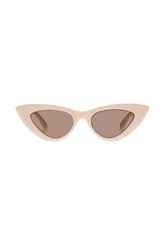 Hypnosis Sunglasses Color: Ivory Frame / Teak Lens Retro cat-eye sunglasses. Midsize fit Glossy ivory acetate frame Light brown lens Matching Sets Outfit, Brown Lens, Frame Light, Beach Riot, Retro Cats, Corset Crop Top, Frankies Bikinis, Le Specs, Crop Top Sweater