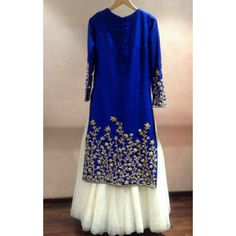 White Ghagra, Off White Sharara, Blue Kameez, Plazo Suit Design, White Sharara, Blue Sharara, Long Kameez, Blue Kurti, Pakistan Street Style