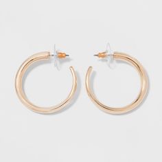 Hoop Earrings - A New Day™ Gold : Target Thick Hoop Earrings, Simple Hoop Earrings, Chunky Earrings, Small Hoop Earrings, Tassel Drop Earrings, Hoop Earring Sets, Accessories Jewelry Earrings, Gold Hoop Earrings, Tassel Earrings