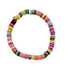 A must-have for summer! Vibrant synthetic band bracelet adds a splash of color to any outfit and looks fantastic on! Pop art arm candy is the perfect item to add some whimsy to your day! Stretch style bracelet measures approximately 5.5 inches in length before stretching. synthetic beads 0.25 inch diameter. Fits most small to medium wrists. Due to the nature of the product color combinations may vary slightly from sample picture, no two are exactly alike. A fun and colorful 80's throwback! synth Multi Strand Pearl Necklace, Western Bracelets, Western Necklaces, Casual Earrings, Western Earrings, Rainbow Bracelet, Rubber Rings, Silver Jewelry Necklace, Clay Bead