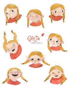 Animation Face Expressions, Character Styles Illustration, Kid Character Art, Children's Book Illustration Styles, Child Character Design, Children Illustration Art, Toddler Illustration, Emotions Illustration, Emotion Illustration