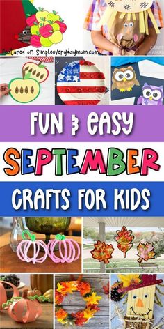 some crafts and activities for kids to do with paper plates, pumpkins and leaves