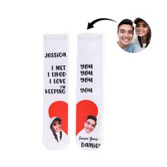 We combined elements of love letters with a couple of avatars to create a super cute and fun sock for couples! You can customize your and your wife's/husband's names and avatars on the socks. Personalized White Socks Gift, Customizable White Socks For Gift, Customizable White Socks As Gift, Customizable White Socks For Gifts, Couple Funny, Face Socks, Personalized Socks, Funny Couples, Funny Face