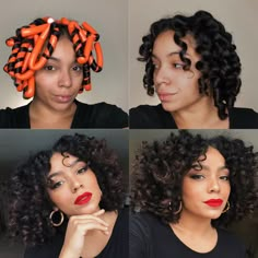 Flexi Rod Set #heatlesscurls #naturalhair #flexirods Flexi Rod Hairstyles, Hair Flexi Rods, Natural Hair Flexi Rods, Hairstyles Reference, Flexi Rods, Blonde Hairstyles, Athletic Hairstyles, Long Natural Hair, Natural Styles