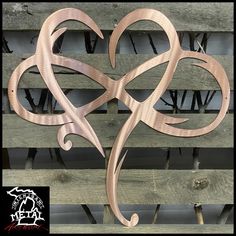 Infinity Heart Metal Wall Art 12 X / Copper Novelty Music Metal Wall Art, Family Gallery Wall, Man Cave Room, Wall Art Crafts, Fantasy Rooms, Infinity Heart, Metal Wall Art Decor, Popular Colors, Photo Wall Art