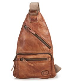 Bed Stu Andie Tanned Leather Sling Backpack #Dillards Cross Body Fanny Pack, One Strap Backpack, Sling Bags Women, Backpack Purses, Crossover Bags, Denim Hoodie, Hip Belt, Leather Sling Bag, Treasure Hunter