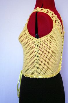 Yellow lace crochet cotton top summer blouse woman clothing | Etsy Crochet Cotton Top, Lace Summer Tops, Lace Umbrella, Cotton Cord Necklace, Elegant Choker, Crochet Lace Top, Coral Lace, Crochet Stars, Summer Lace