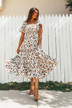 Mom & Me – Ivy City Co Square Neck Sundress With Ruffle Hem For Vacation, Square Neck Ditsy Floral Dress For Day Out, Casual Floral Dress With Ditsy Print And Square Neck, Summer Floral Dress With Ditsy Print And Square Neck, Floral Square Neck Sundress For Day Out, Summer Ditsy Floral Print Dress With Square Neck, Square Neck Floral Sundress For Day Out, Casual Floral Dress With Smocked Bodice And Square Neck, Floral Square Neck Dress With Smocked Bodice