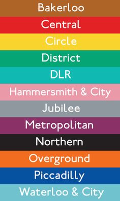 the names of different cities in rainbow colors