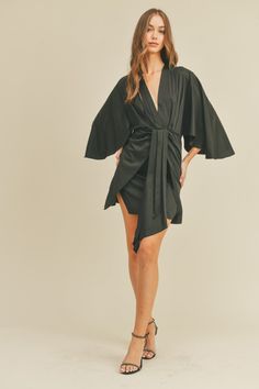 Lola Draped Shirt Dress – The Boutique at Mira's Cocktail Dress With Draped Sleeves And V-neck, Cocktail V-neck Dress With Draped Sleeves, Chic V-neck Mini Dress With Draped Sleeves, Evening V-neck Faux Wrap Dress, Ruched V-neck Wrap Dress For Night Out, Ruched V-neck Dress With Surplice Neckline For Night Out, Chic V-neck Dresses With Draped Sleeves, V-neck Dresses With Draped Sleeves For Brunch, V-neck Brunch Dresses With Draped Sleeves