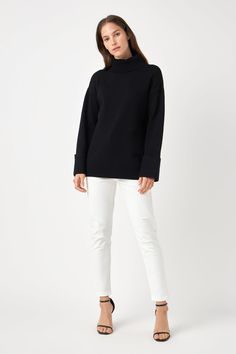 Our Turtleneck Sweater is both stylish and comfortable. It features a folded high neck long sleeves dropped shoulder and a pull-over design. Its unique design is perfect to keep you warm during the winter and also adds an elegant yet cool look when worn with a pair of jeans or a skirt. Soft to the touch you'll love to wear this statement-making sweater for any occasion. Get yours today and experience the ultimate in warmth and fashion! Folded high neck Long sleeves Dropped shoulder Pull over Han Turtle Neck Sweater, High Neck Long Sleeve, Turtleneck Sweater, The Winter, Drop Shoulder, Neck Sweater, Pullover Sweaters, Unique Design, How To Look Better