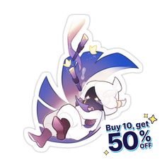 an image of a sticker with the words buy 10 get 50 % off on it