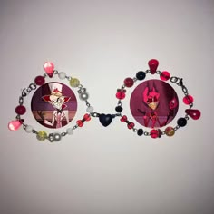 Hazbin Hotel Adam And Lute Hazbin Hotel Bracelets, Hazbin Hotel Friendship Bracelets, Hazbin Hotel Bracelet Ideas, Hazbin Hotel Bracelets, Hazbin Hotel Alastor, Short King, Colorful Bead Bracelets, Bracelet Inspiration, Wedding Bracelets