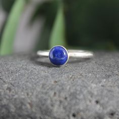 Sterling Silver Lapis Lazuli Stacking Ring – AccentYourself Spiritual Sapphire Birthstone Ring, Blue Birthstone Jewelry For Healing, Blue Lapis Lazuli Rings With Gemstone, Blue Lapis Lazuli Gemstone Rings, Blue Spiritual Birthstone Jewelry, Adjustable Lapis Lazuli Gemstone Ring, Blue Lapis Lazuli Cabochon Rings, Spiritual Stackable Rings With Natural Stones, Sapphire Lapis Lazuli Ring Jewelry