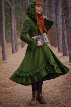 Immerse in warmth with this distinctively styled green, long hooded woolen coat. Its custom design is accentuated by a charming ruffled hem, making it the perfect winter outfit for those who love to dress in style. 

SKU 3967
Link in bio

#WinterFashion #GreenHoodedCoat #CustomizedStyle #RuffledHemCoat  #longcoat #womencoat #woolcoat #greencoat Windproof Parka For Cold Weather In Fall, Fitted Long Coat For Outdoor Wear, Fitted Long Outdoor Coat, Fitted Long Coat For Outdoor, Fall Outdoor Parka With Stand Collar, Fall Parka Long Coat For Winter, Fall Parka With Detachable Hood, Wool Outerwear With Stand Collar For Winter, Fall Windproof Hooded Jacket For Cold Weather