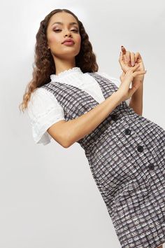 Petite Boucle Pinafore Dress Pinafore Dress, Petite Dresses, Beauty Accessories, Dorothy Perkins, Dress Collection, Wrap Dress, Dresses For Work, Shop Now, How To Wear