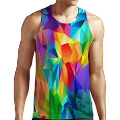 Season:Summer; Fabric:Polyester; Sleeve Length:Sleeveless; Look After Me:Wet and Dry Cleaning; Gender:Unisex,Men's; Style:Big and Tall,Designer,Basic; Elasticity:Micro-elastic; Tops Type:Undershirt,Tank Top,Shirt; Occasion:Casual,Daily; Fit Type:Regular Fit; Pattern:Geometry,Graphic Prints; Design:Print; Neckline:Round Neck; Special Size:Plus Size; Front page:FF; Listing Date:04/29/2021; Bust:; Length:; Print Type:3D Print; products source:supplier Mens Vest Tops, Undershirt Tank Top, T Shirt 3d, Round Neck Shirt, Graphic Tank Tops, Plus Size Designers, Sleeveless T Shirt, Print Graphic, Sleeveless Tshirt