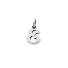 Script Initial Charm | James Avery Sterling Silver Initial Pendant Charms For Anniversary, Minimalist Sterling Silver Charms For Anniversary, Sterling Silver Engraved Initial Pendant Charm, Engraved Sterling Silver Initial Pendant Charm, Personalized Minimalist Sterling Silver Charms, Minimalist Personalized Sterling Silver Charms, Everyday Silver Charms For Mother's Day, Classic Everyday Sterling Silver Charms, Silver Initials Charms For Everyday