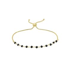 Add a sweetly elegant finishing touch to any ensemble with this 14k gold plated Gemistry gemstone beaded bolo bracelet. Add a sweetly elegant finishing touch to any ensemble with this 14k gold plated Gemistry gemstone beaded bolo bracelet. FEATURES Chain length: 10 in. Chain type: rope Clasp: adjustable Nickel free Metal: sterling silver Plating: 14k gold Finish: polished Packaging: velvety pouchSTONE DETAILS Stone size: 3 mm Shape: bead Gemstones may have been treated to enhance their appearanc Adjustable Yellow Gold-plated Crystal Bracelet, Adjustable Yellow Gold Beaded Bracelet For Party, Elegant Adjustable Resizable Beaded Bracelets, Elegant Adjustable Beaded Bracelet, Adjustable Yellow Gold Beaded Bracelets With Faceted Beads, Elegant Adjustable Gold-plated Crystal Bracelet, Elegant Adjustable Gold Plated Crystal Bracelet, Elegant Adjustable Gold Rosary Bracelet, Adjustable Yellow Gold Bracelet With Faceted Beads