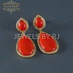 Item - 925 Silver Diamond & Gemstone Earring SKU - EAMJ-112 Metal - 925 Silver Gold Plating Stone - Synthetic Coral With Genuine Brown Diamond ★ Notes : ✔ Don't forget to hit the favorite button in order to track the item on your favorites/wish list. ✔ Please kindly leave your phone number at checkout for delivery purposes. ♦ Other finishes and styles are available in our store! Message us for any custom work! ♦ ♥ I am more than happy to welcome you to my shop, please contact me for anything you Elegant Cubic Zirconia Earrings With Stones, Elegant Sterling Silver Earrings With Stone Setting, Elegant Cubic Zirconia Earrings With Stone Setting, Formal Drop Earrings With Stones, Formal Stone Drop Earrings, Sterling Silver Earrings With Stone Setting For Formal Occasions, Elegant Teardrop Stone Earrings, Fine Jewelry Stone Earrings For Weddings, Formal Sterling Silver Earrings With Stones