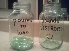 {Texas Craft House} Fun way to track your weight loss in DIY jars! Diet Vegetarian, Fitness Challenge, Getting Fit, I Work Out, Fitness And Health, Better Me, My Fitness, Workout Challenge, Get In Shape