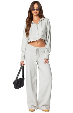 Love to lounge in these supersoft knit pants crafted with a comfy waist tie and relaxed straight legs. Elastic/drawstring waist 40% rayon, 40% polyester, 20% nylon Hand wash, dry flat Imported Crop Zip Up Hoodie, Cropped Zip Up, Swimwear Dress, Hooded Cardigan, Knit Hoodie, Knit Pants, Cotton Hoodie, Cardigan Jacket, Leggings Shop