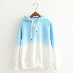 Korean Hoodie, Ladies Hoodies, Woman Hoodie, Costumes Dresses, Gradient Print, Hoodie Pattern, Stylish Hoodies, Hoodie Women, Loose Pullover