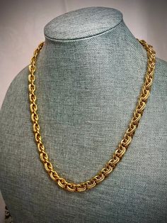 Napier gold chain the interior links have a texture is 24 inches long. Excellent condition clasp work well has some weight. Metal Wheat Chain Link Necklace, Elegant Metal Wheat Chain Necklace, Formal Gold-tone Chain Necklace With Chain Strap, Formal Gold-tone Chain Necklace, Gold-tone Chunky Chain Necklace For Formal Occasions, Formal Gold-tone Chunky Chain Necklace, Formal Yellow Gold Necklace With Chain Strap, Formal Wheat Chain Link Necklace, Gold-tone Link Chain Necklace For Formal Occasions