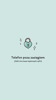 a blue background with the words telefon poza zasigiem on it