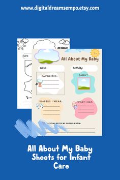 all about my baby sheets for infant care