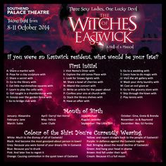 the poster for witches and eastwick