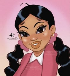 Female Rappers Cartoon, 4e Wallpaper, Bratz Design, Penny Proud, Photoshop Drawing, Proud Family, Bio Art, Black Cartoon Characters, Black Art Painting