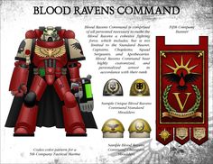 the blood raven's command is shown in this image