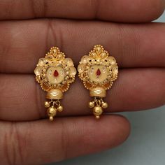 Discover the allure of Handmade Gold Jewelry at https://morvijewels.etsy.com/   Get a dazzling 25% off on all our 22k and 18k gold pieces. Don't miss out on this limited-time offer. Shop now and embrace the radiance of gold! Beautiful yellow gold earrings  Gold Purity- 22k yellow Gold Max Length - 2.6 cm approx Max Width - 1.5 cm approx Weight - 4.2 grams approx The earrings comes with normal push/backs but If you want real gold screw please let us know. Click here  https://morvijewels.etsy.com/    to get more discount and offers Happy to take wholesale bulk orders. Yellow Gold Chandbali Jewelry For Puja, 22k Gold Jewelry With Matching Earrings For Puja, Gold Jewelry With Matching Earrings For Puja, 22k Gold Jhumkas For Wedding, Gold Jewelry Set With Matching Earrings For Puja, 22k Gold Chandbali Jewelry For Puja, 22k Gold Meenakari Jewelry For Puja, 22k Gold Chandbali For Puja, 22k Gold Danglers For Wedding And Diwali