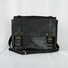 Messenger Bag by Elevate in black Men's Messenger Bag, Full Grain Leather Bag, Office Needs, Luggage Straps, Office Essentials, Messenger Bag Men, Leather Conditioner, Leather Messenger Bag, Leather Messenger