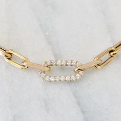 "NOTE: This specific listing is for merchandise that we have available in stock & ready to ship. If you are interested in purchasing this item with more length choices kindly click the following link for your convenience: https://www.etsy.com/listing/737621128/thick-oval-diamond-link-14k-solid-gold?ga_search_query=oval%2Blink&ref=shop_items_search_18&pro=1&frs=1 This Italian handcrafted chain link bracelet is completely composed of 14K solid gold and is uniquely made with a semi- Gift Chain Link Diamond Bracelet With Gold Chain, Gift Diamond Bracelet With Gold Chain, Gift Gold Chain Link Diamond Bracelet, Diamond Chain Link Bracelet For Gift, Gift Diamond Link Bracelet With Adjustable Chain, Oval Link Diamond Bracelet As Gift, Diamond Bracelet With Oval Link Chain For Gift, Oval Gold Diamond Bracelet As Gift, Oval Gold Diamond Bracelet For Gift