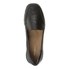 Abide Leather Casual Flats - Easy Spirit Black Flat Heel Slip-ons For Everyday, Comfortable Slip-on Leather Shoes, Comfortable Slip-on Walking Shoes With Stitched Sole, Comfortable Slip-ons With Removable Insole, Black Almond Toe Slip-ons With Cushioned Footbed, Comfortable Round Toe Slip-ons For Walking, Comfortable Leather Slip-ons With Cushioned Footbed, Comfortable Synthetic Slip-ons With Round Toe, Comfortable Cushioned Slip-ons For Everyday