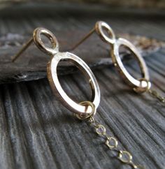 "Artisan handmade dainty dangle earrings handcrafted from square wire. The Details. ∞ Artisan handmade ∞ 14k gold filled rings (approx 1/2\" wide) ∞ 14k gold filled ear nuts ∞ Approximate total length ~ 2 1/4\" ∞ Made to order Θ Allow up to 14 business days before shipment Θ ∞ Gift box included ∞ Made in the USA VISIT OUR SHOP: http://www.PoseidonsBooty.etsy.com SHOP POLICIES: http://www.etsy.com/shop/PoseidonsBooty/policy" Minimalist 14k Gold Dangle Jewelry, Minimalist 14k Gold Filled Teardrop Jewelry, Minimalist Recycled Gold Jewelry With Matching Earrings, Handmade 14k Gold Earrings For Everyday, Minimalist 14k Gold-filled Dangle Jewelry, Minimalist 14k Gold Filled Dangle Jewelry, Dainty Recycled Gold Jewelry For Pierced Ears, Recycled Gold Dangle Jewelry, Nickel-free 14k Gold Dangle Jewelry