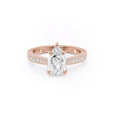 The Catherine RG PS Custom Made Engagement Rings, Pear Cut Engagement Rings, Colored Engagement Rings, Yellow Gold Engagement Ring, Lab Diamond Engagement Ring, Rose Gold Wedding Bands, Yellow Gold Engagement Rings, Yellow Gold Engagement, Eternity Wedding Band