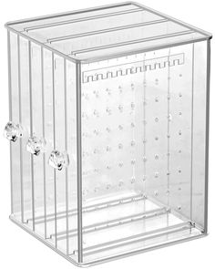 PRICES MAY VARY. 100% Plastic Jewelry Holder:Each drawer panel has 72 holes for earring and 11 grooves for necklaces.It can hold your necklace, bracelets, rings, earrings, cuff links, chains, brooches and other jewelry. Specs:The earring organizer is made of durable top quality clear acrylic.It is attractive, stylish and durable.3 vertical slide-out acrylic panels can pull out easily,Size:5.27" x5.43 " x7.2" Space Saving:Keeps all earrings organized in one jewelry rack.The lightweight and compac Vertical Drawer, 90s Mini Dress, Earring Display Stand, Earrings Cuff, Jewelry Organizer Stand, Earrings Display, Earring Display Stands, Hanger Organizer, Acrylic Display Stands