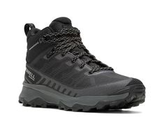 Men's Merrell Speed Eco Mid Wp | Zappos.com Mens Hiking Boots, Mens Shoes Black, Hiking Boot, Winter Adventure, Eva Foam, Outdoor Shoes, Hiking Shoes, Lace Closure, Black Charcoal