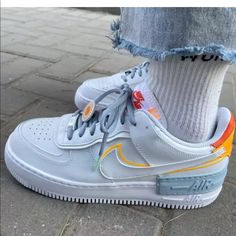 Brand New With Box New Release Member Exclusive Nike Air Force 1 Shadow Dc2199-100 Kindness Day 2020 Af1 Shadow Outfit, Nike Classic Cortez Leather, Nike Vapormax Flyknit, Kindness Day, Nike Air Force 1 Shadow, Air Force 1 Shadow, Nike Classic Cortez, Nike Force, Nike Tennis Shoes